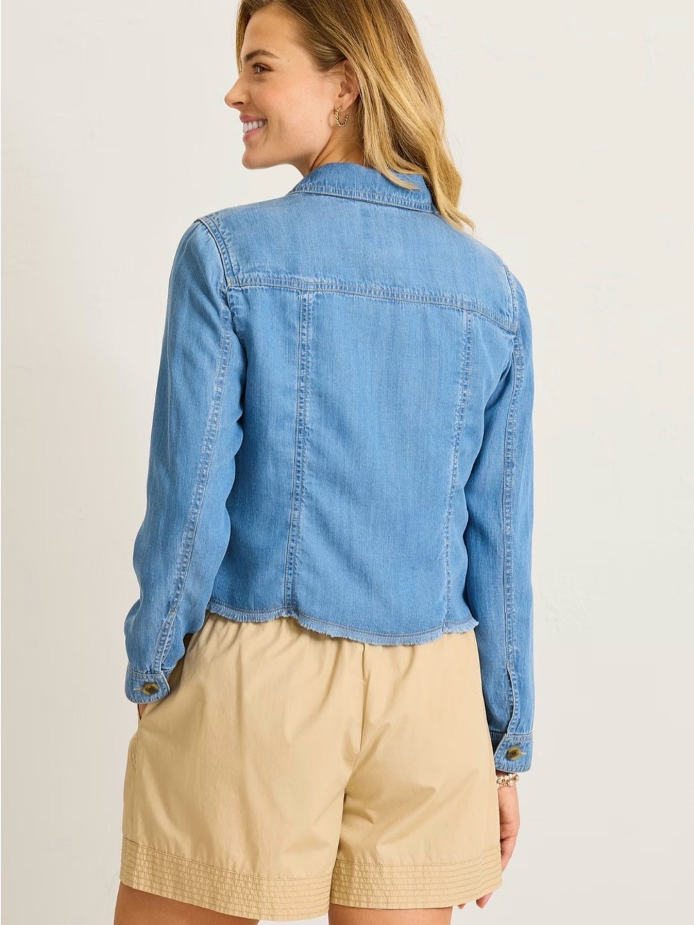 Chambray O'Lei Linen-Blend Jacket XL - Picture 3 of 9